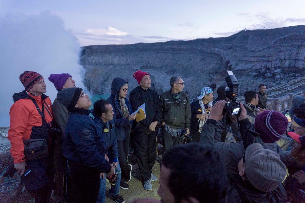 Sri Mulyani Kunjungi Kawah Ijen