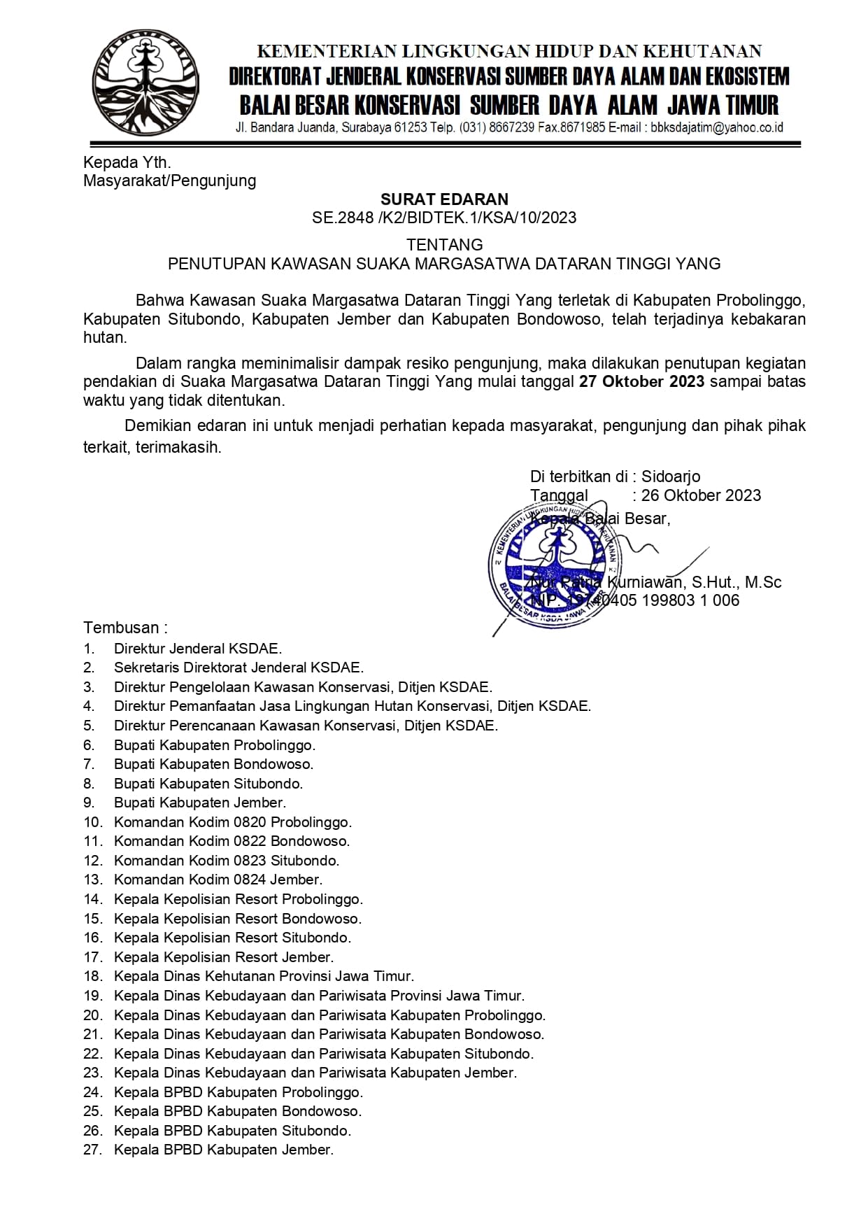 Argopuro Terbakar, Pendakian Ditutup - Thumbnail 1