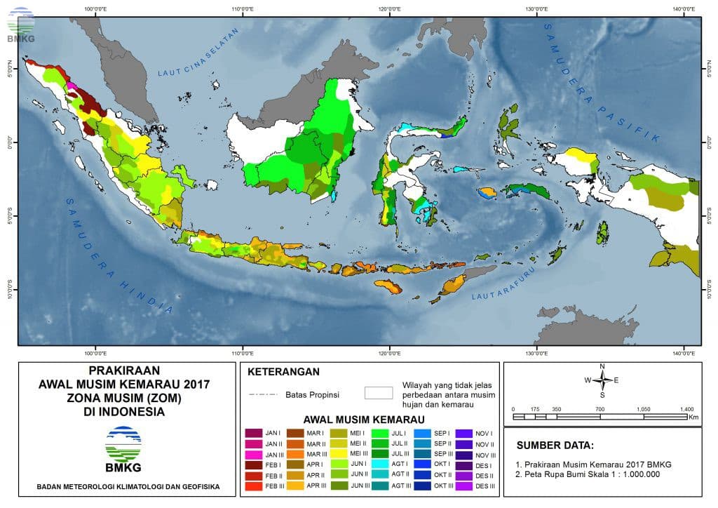 Prakiraan Musim Kemarau 2017 di Indonesia