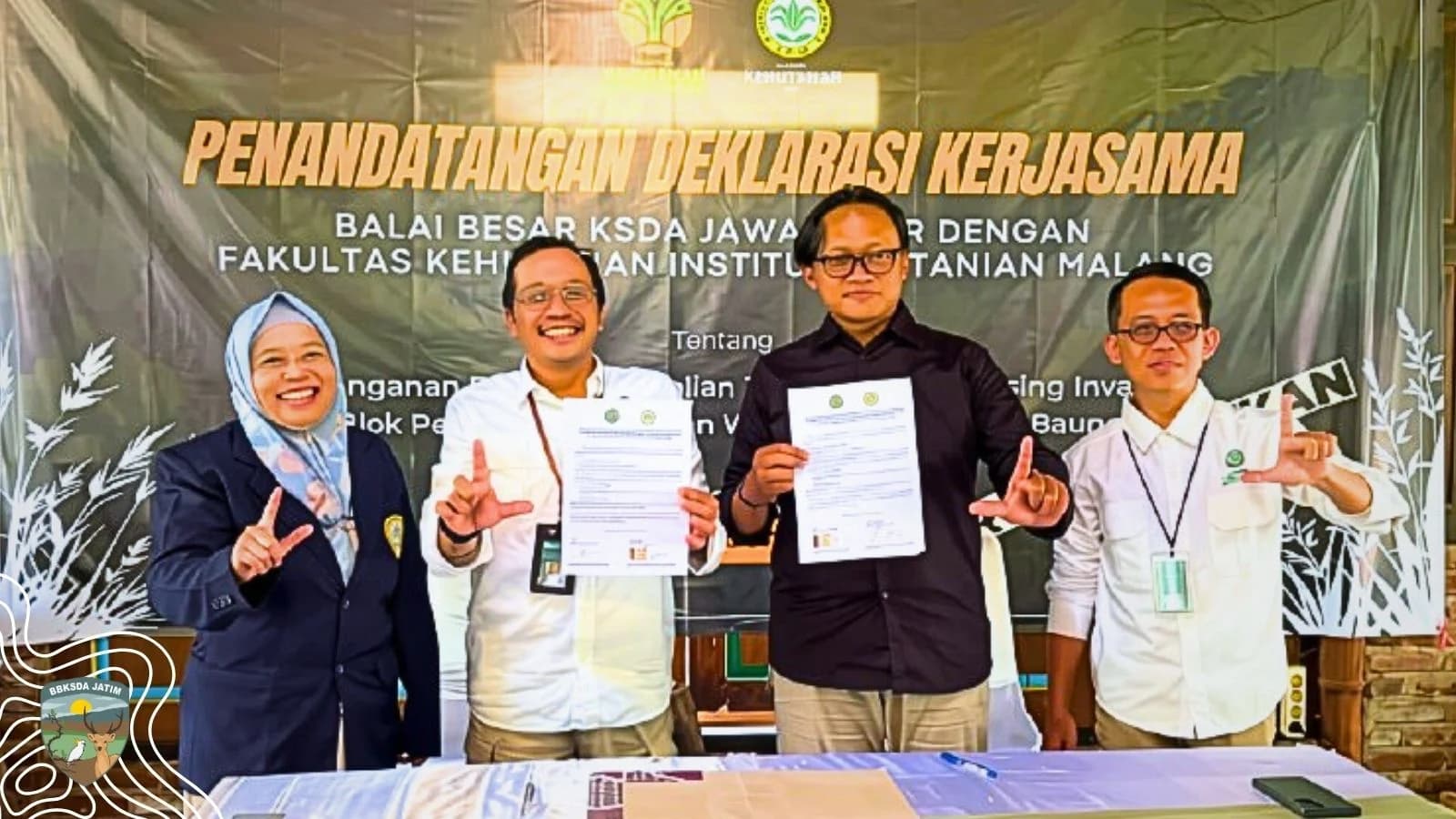BBKSDA Jawa Timur dan Institut Pertanian Malang Deklarasikan Kolaborasi Konservasi TWA Gunung Baung