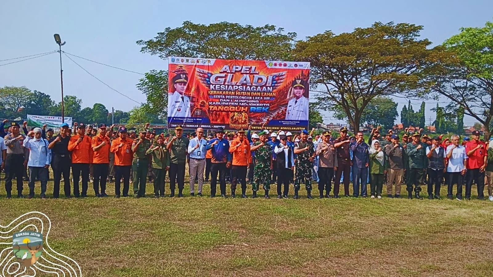 BBKSDA Jawa Timur Ambil Bagian dalam Gladi Kesiapsiagaan Karhutla Mojokerto