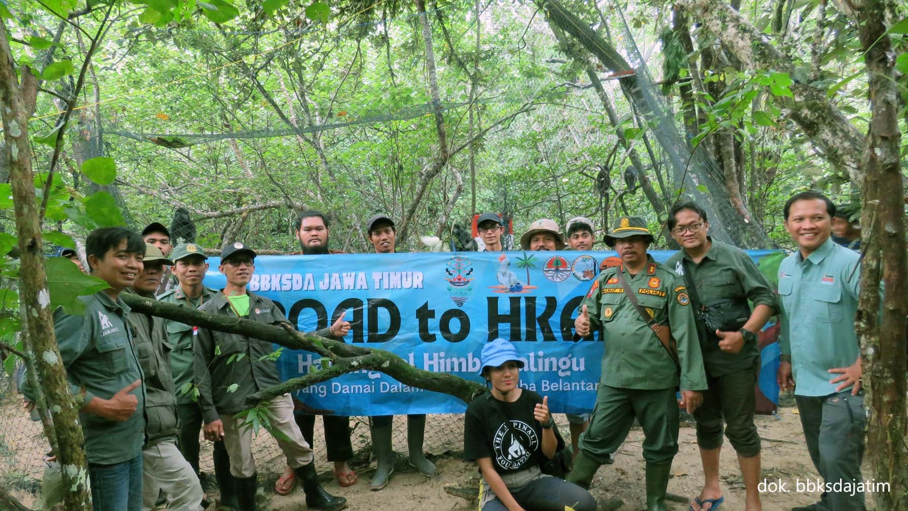 Menyongsong HKAN, BBKSDA Jatim Lepasliarkan Lutung Jawa - Thumbnail 1