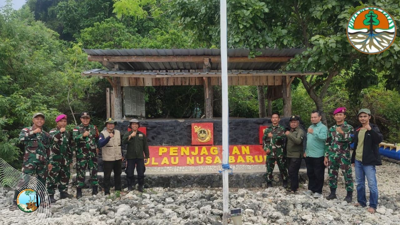 Sinergitas Pengamanan Suaka Margasatwa Pulau Nusa Barung Bersama TNI-AL